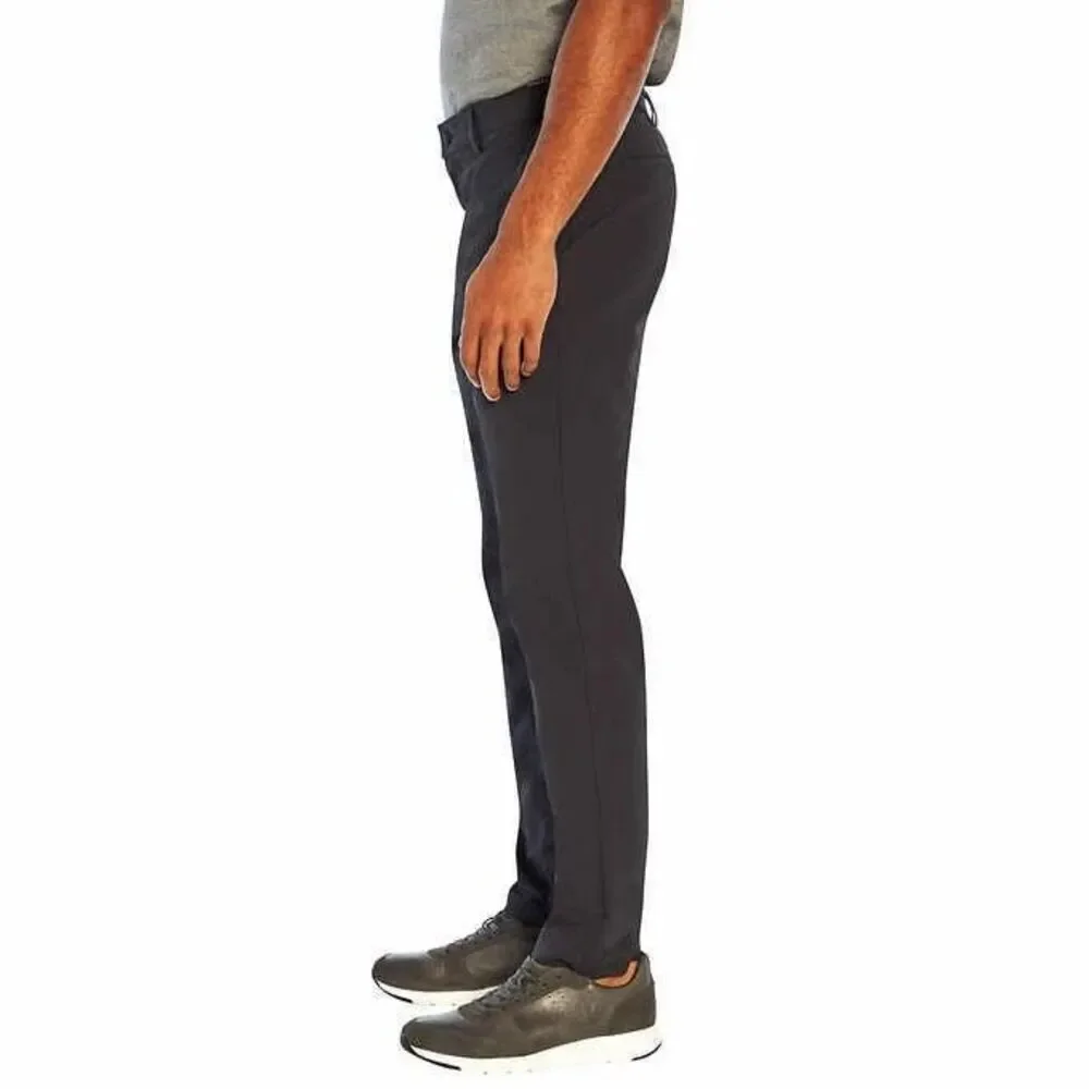Banana Republic 38x34 Pants Chino Black Flat Front Zippered Pocket Wicking New
